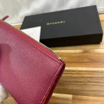 ②BVLGARI ブルガリ 長財布 L時型 ピンク シリアルあり_画像8