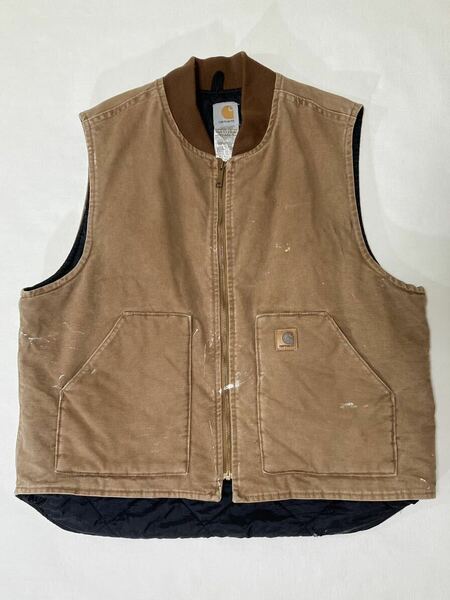 Carhartt カーハート ダックベスト V02 XLサイズ メキシコ産BROWN 90's