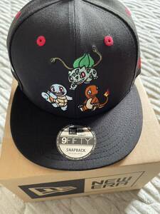 ニューエラ NEW ERA 9FIFTY Pokemon ポケモン フシギダネ ヒトカゲ ゼニガメ ブラック 14124338 キャップ 帽子 日本正規品