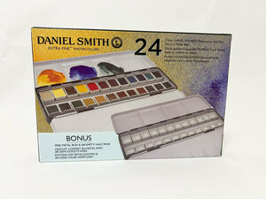 DANIEL SMITH ダニエル スミス EXTRA FINE エクストラ ファイン 水彩絵の具 ハーフパン 24色セット メタルケース 285650113 新品