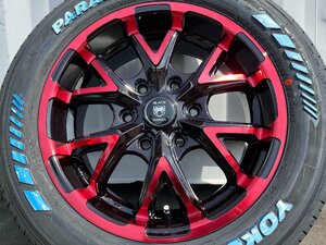 純正車高装着可能!! 17インチ 6.5ｊ 新品 4本 タイヤホイールセット 215/60R17 ホワイトレター 深リム ハイエース ヨコハマ PARADA PA03