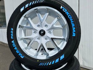 純正車高装着可!! 17インチ 6.5j 新品 4本セット タイヤホイールセット 215/60R17 ホワイトレター 深リム ハイエース ヨコハマ PARADA PA03