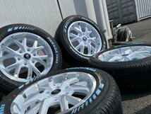 純正車高装着可!! 17インチ 6.5j 新品 4本セット タイヤホイールセット 215/60R17 ホワイトレター 深リム ハイエース ヨコハマ PARADA PA03_画像1