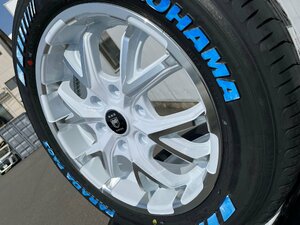 純正車高装着可!! 17インチ 6.5j 新品 4本セット タイヤホイールセット 215/60R17 ホワイトレター 深リム ハイエース ヨコハマ PARADA PA03