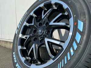 純正車高装着可!! 17インチ 6.5j 新品 4本セット タイヤホイールセット 215/60R17 ホワイトレター 深リム ハイエース YOKOHAMA PARADA PA03