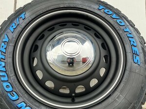 4本セット!! 16インチ 7j+38 215/65R16C 新品 タイヤホイールセット ハイエース レジアスエース スチール 鉄チン ホワイトレター トーヨー