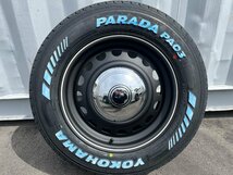 純正車高装着可! 16インチ 7j+38 215/65R16C 4本セット 新品 タイヤホイールセット ハイエース レジアスエース 鉄チン ヨコハマ パラダ 黒_画像8