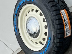 4本セット!! 16インチ 7j+38 215/65R16C 新品 タイヤホイールセット ハイエース レジアスエース スチール 鉄チン ホワイトレター トーヨー