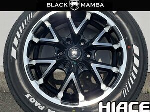 純正車高装着可!! 17インチ 6.5j 新品 4本セット タイヤホイールセット 215/60R17 ホワイトレター 深リム ハイエース ヨコハマ PARADA PA03