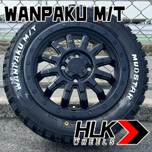 新品 タイヤホイール 155/65R14 4本セット NVAN アルト ハイゼット エブリイ 14インチ マッドスター ワンパク MT ホワイトレター