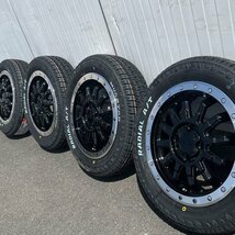 165/65R14 Nバン ハイゼットジャンボ タント 14インチ タイヤホイール 4本セット マッドスター ラジアルAT ホワイトレター リフトアップ用_画像3