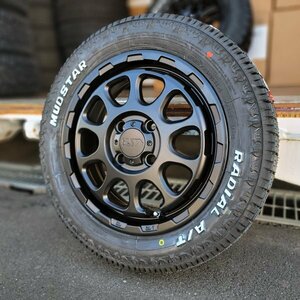 エブリイワゴン DA17W DA64W DA62W 14インチ 新品 タイヤホイールセット マッドスター ラジアル AT 155/65R14 ホワイトレター