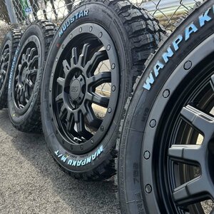 14インチ 155/65R14 新品 タイヤホイール 4本セット タント NVAN アルト ハイゼット エブリイ マッドスター ワンパク MT ホワイトレター