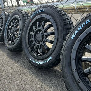 14インチ 155/65R14 新品 タイヤホイール 4本セット タント NVAN アルト ハイゼット エブリイ マッドスター ワンパク MT ホワイトレター