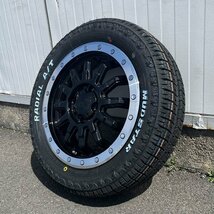 155/65R14 ホワイトレター 新品 タイヤホイール 4本セット S320G S321G S330G アトレーワゴン 14インチ マッドスター ワンパクMT_画像3