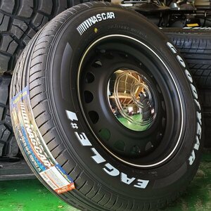 新作 ハイエース 200系 レジアスエース グッドイヤー ナスカー 215/65R16C 16インチ タイヤ ホイール 4本 セット D-STEEL