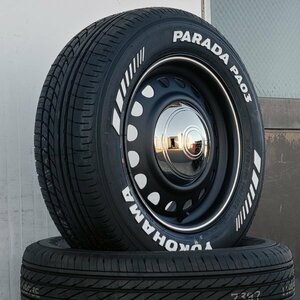 新発売 ハイエース 200系 レジアスエース YOKOHAMA PARADA PA03 215/65R16 タイヤ ホイール 4本 セット ホワイトレター D-STEEL