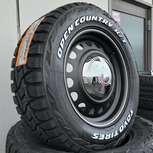 ハイエース 200系 レジアスエース 車検対応 16インチ タイヤ ホイール 215/65R16C トーヨー オープンカントリー RT ホワイトレター D-STEEL