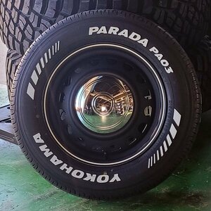 新作 ハイエース 200系 レジアスエース YOKOHAMA PARADA PA03 215/65R16 タイヤ ホイール 4本 セット ホワイトレター D-STEEL