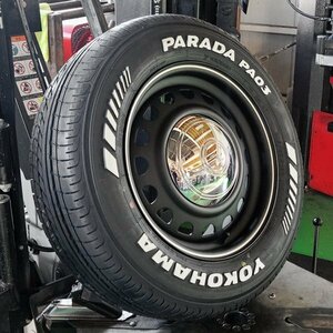 新作 ハイエース 200系 レジアスエース YOKOHAMA PARADA PA03 215/65R16 タイヤ ホイール 4本 セット ホワイトレター D-STEEL