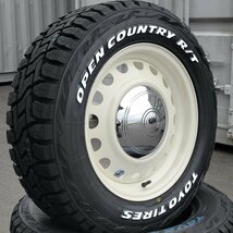 200系 ハイエース レジアスエース 16インチ タイヤホイールセット 215/65R16C TOYO オープンカントリー RT ホワイトレター D-STEEL_画像5