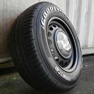 新発売 ハイエース 200系 レジアスエース グッドイヤー ナスカー 215/65R16C タイヤ ホイール 4本 セット ホワイトレター D-STEEL