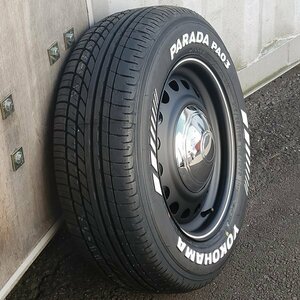 新作 ハイエース 200系 レジアスエース ヨコハマ パラダ PA03 215/65R16 タイヤ ホイール 4本 セット ホワイトレター D-STEEL