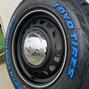 車検対応 ハイエース 200系 レジアスエース 16インチ 215/65R16C タイヤホイールセット 4本 TOYO OPENCOUNTRY RT ホワイトレター D-STEEL