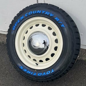 車検対応 16インチ 新品タイヤホイールセット 4本 ホワイトレター 215/65R16Cハイエース 200系 TOYO OPENCOUNTRY RT D-STEEL