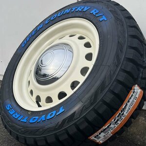 ホワイトレター仕様!! 215/65R16C 純正車高対応 ハイエース 200系 16インチ タイヤホイールセット TOYO OPENCOUNTRY RT D-STEEL