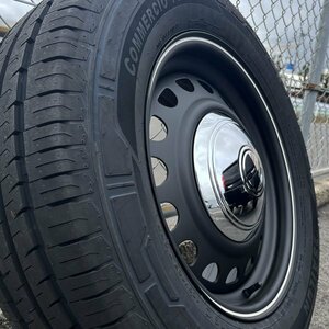 車検対応 ドレスアップ カスタム 215/65R16 タイヤホイール 4本セット ハイエース 200系 専用タイヤ SAILUN COMMERCIO PRO D-STEEL