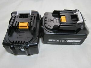 新品2個　送料無料 BL1860B 2個セット　マキタ 18V BL1860b 赤ランプ 残量表示 マキタ互換バッテリー 6.0Ah BL1830 BL1850 BL1860