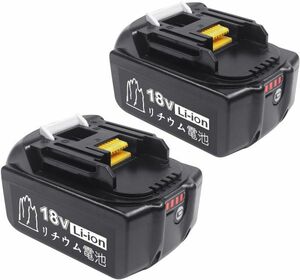 【2個セット】18V BL1860b 残量表示 bl1860b 6.0Ah マキタ18v互換 バッテリー BL1830 BL1840 BL1850 BL1860 BL1860B