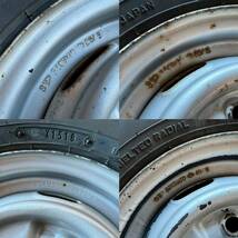 バリ山/ダイハツ純正/10×3.5j+?/4穴PCd110/ダンロップSP175/145R10/6PR-LT/2018年/4本 セット 当時物 旧車_画像7