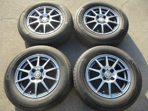 バリ溝☆ヨコハマブルーアースAE01☆185/70R14☆中古アルミホイール4本セット☆日産E12ノート・ノートeパワー等☆fw