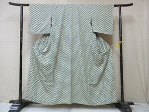 1円 良品 正絹 着物 小紋 縮緬 椿 花柄 草花 高級 袷 身丈147cm 裄63cm【夢職】★★★