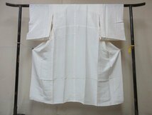 1円 良品 正絹 長襦袢 縮緬 入学 卒業 白 無地 おしゃれ 袷 身丈132cm 裄63cm【夢職】★★★_画像2