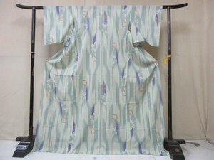 1 jpy superior article silk kimono fine pattern ... arrow . Cattleya . flower lovely stylish high class single . length 164cm.66cm[ dream job ]***