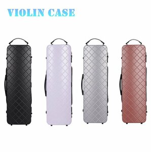 VIOLIN CASE バイオリンケースサイズ 4/4 楽器 管楽器 カーボンファイバー製 軽量 堅牢 ケース クッション付き