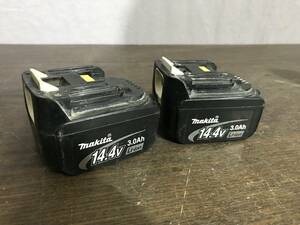 【2298】 マキタ makita 純正 バッテリ 2個セット BL1430 14.4V 3.0Ah Li-ion リチウムイオン 電動工具 バッテリー ② 【中古品】