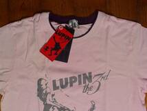 ☆新品・未使用☆ルパン三世×タケオキクチ【LUPIN the 3rd×TK】プリント半袖シャツ コットン半袖Tシャツ 2 薄ピンク　紫_画像2