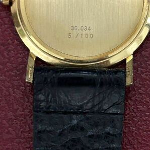 LOYAL Quartz K18YG 腕時計 金製品 LOYAL GOLD スイス時計 高級 定価60万 金時計 平和堂 保証書付きの画像6