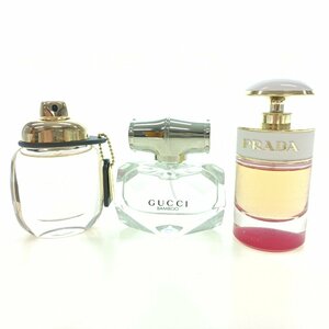 ★1円★ ブランド 香水 3点セット GUCCI グッチ PRADA プラダ COACH コーチ レディース 女性用 フレグランス コロン 現状 まとめ売り 中古