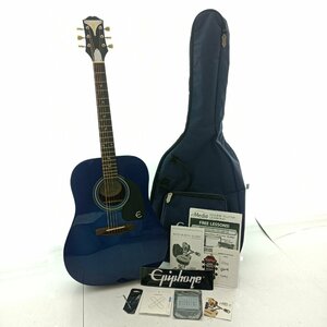 EPIPHONE エピフォン Acoustic Guitar アコースティック ギター GUARANTEED PRO-1 TL ブルー ケース アコギ フォーク 弦楽器 中古