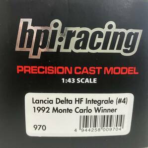 ① hpi-racing 1/43 ランチア デルタ HF インテグラーレ #4 1992 モンテカルロラリー 優勝車の画像3