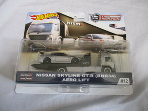  HOT WHEELS TEAM TRANSPORT NISSAN SKYLINE GT-R (BNR34) AERO LIFT (#12)