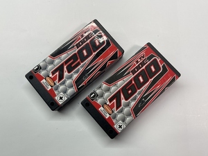 ☆☆ Team CRC Japanバッテリー（1セルサイズ 3.7V 7200mAh 100C）: 4mmコネクター 中古 ２本 ☆☆