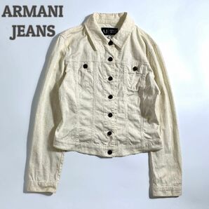 【イタリア製】Armani アルマーニ デニムジャケット　Gジャン　Levi リーバイス ホワイト 90s ヤヌーク　リーバイス