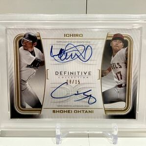 【PSA10】 2023 topps definitive ichiro shohei ohtani dual auto 08/15 大谷翔平 イチローの画像3