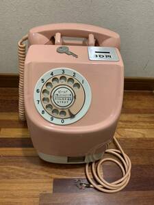 ピンク 電話 117時報聞けました。鍵あり 昭和レトロ ピンク電話 公衆電話 675S-A2 日本電信電話株式会社 NTT